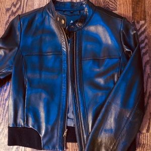 Leather Guess Bomber